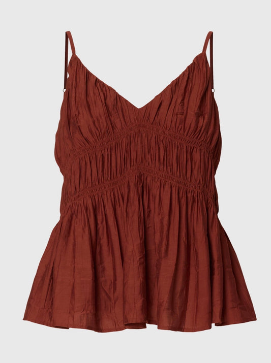 SLFLINA SL KNIT O-NECK Mahogany