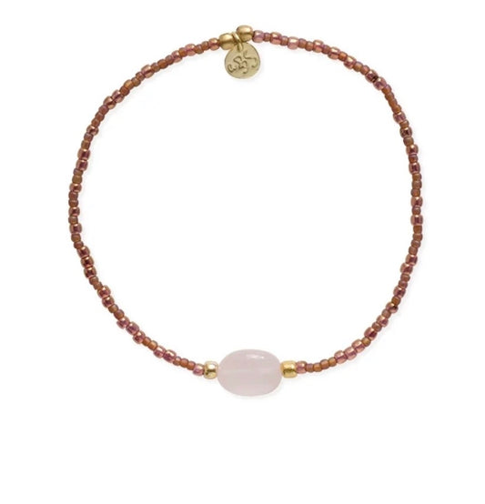 Unwritten Rose Quartz Bracelet – Product flat lay