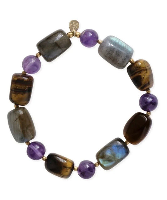 Outspoken Amethyst Bracelet – Product flat lay