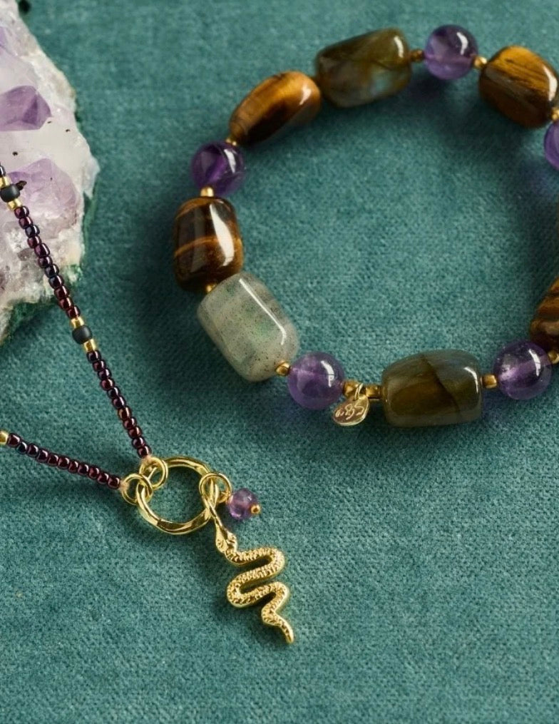 Outspoken Amethyst Bracelet – Styled with crystals