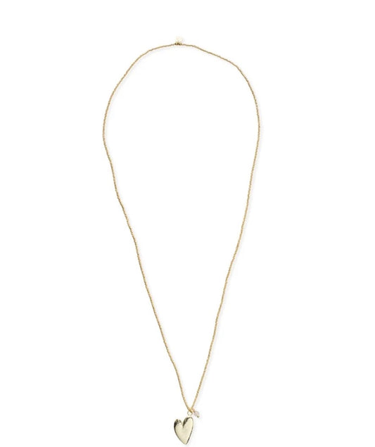 Paradise Rose Quartz Gold Colored Necklace – Full product shot on white