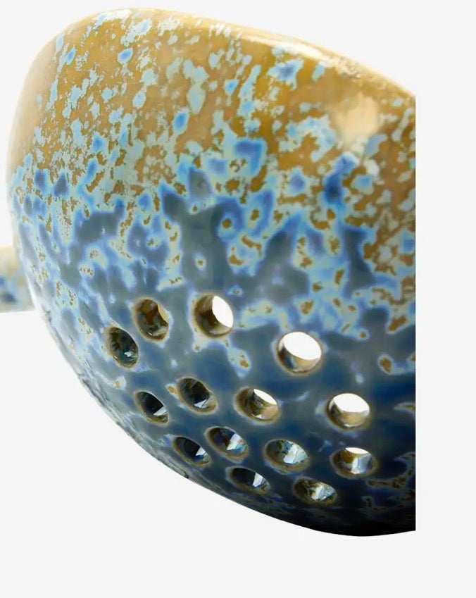 Madam Stoltz STONEWARE SERVING SPOON – Perforated