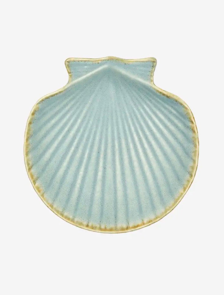 Madam Stoltz STONEWARE SEASHELL TRAY