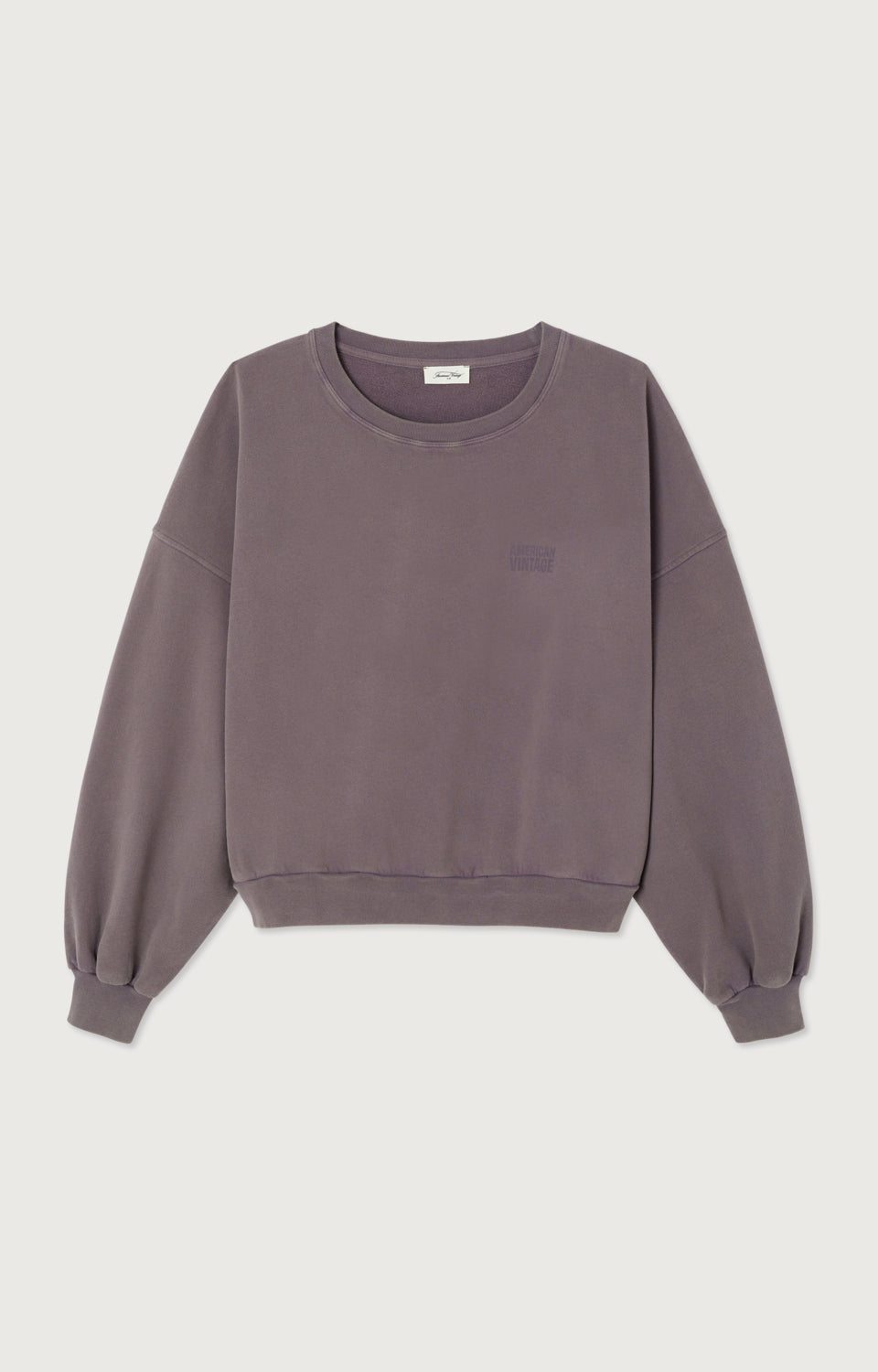 Women's Sweatshirt Jitbay Vintage Ash American Vintage – Mauve-Grau, Frontansicht