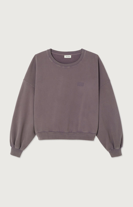 Women's Sweatshirt Jitbay Vintage Ash American Vintage – Mauve-Grau, Frontansicht