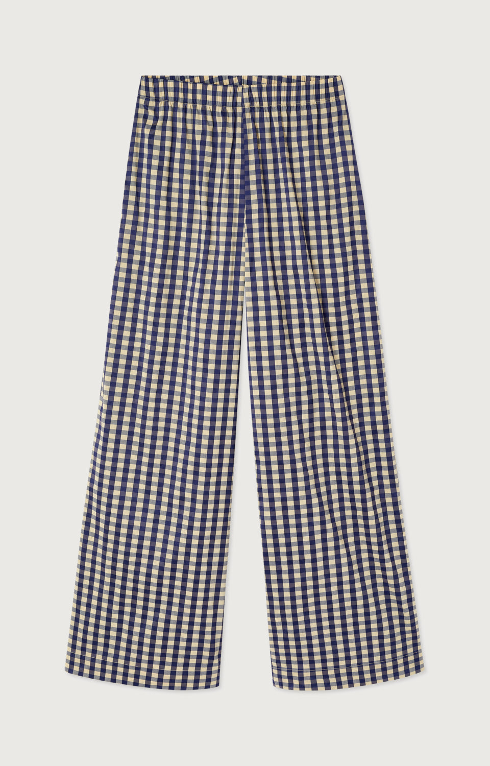 Women's Trousers Riniway American Vintage – Karomuster Navy/Ecru, Frontansicht