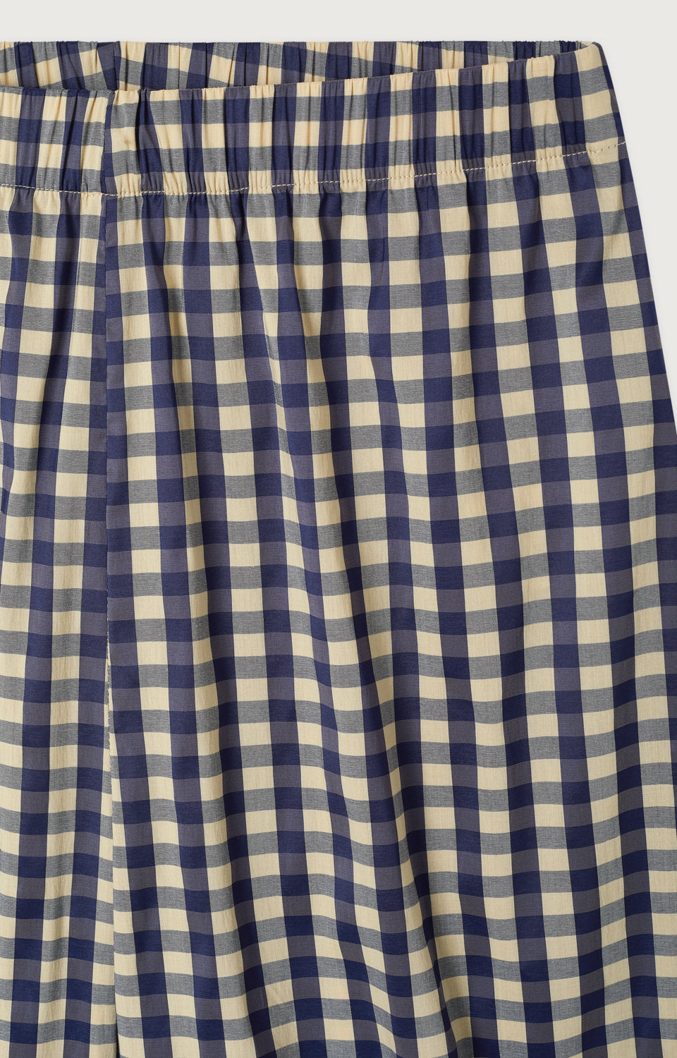 Women's Trousers Riniway American Vintage – Detailansicht Karomuster und Bund