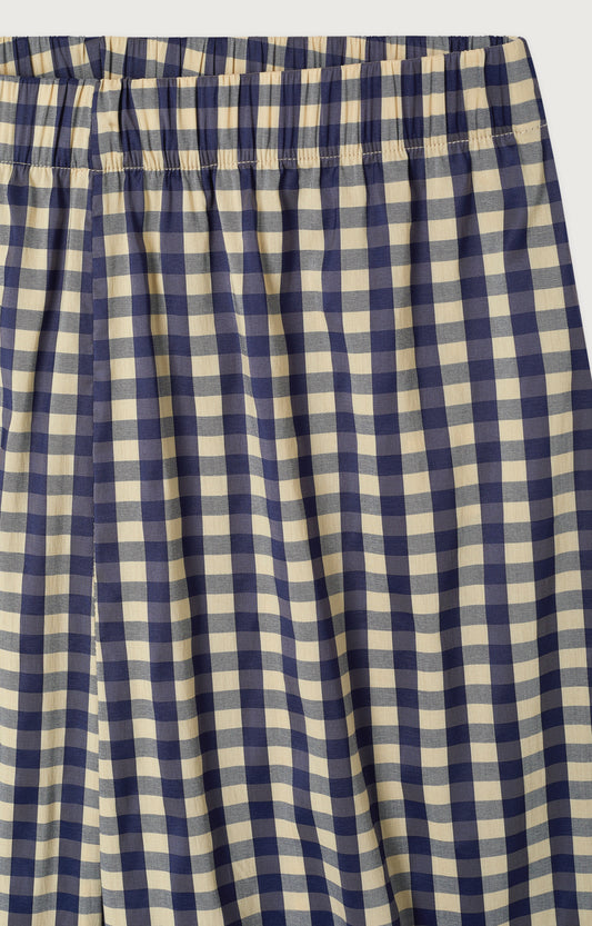 Women's Trousers Riniway American Vintage – Detailansicht Karomuster und Bund