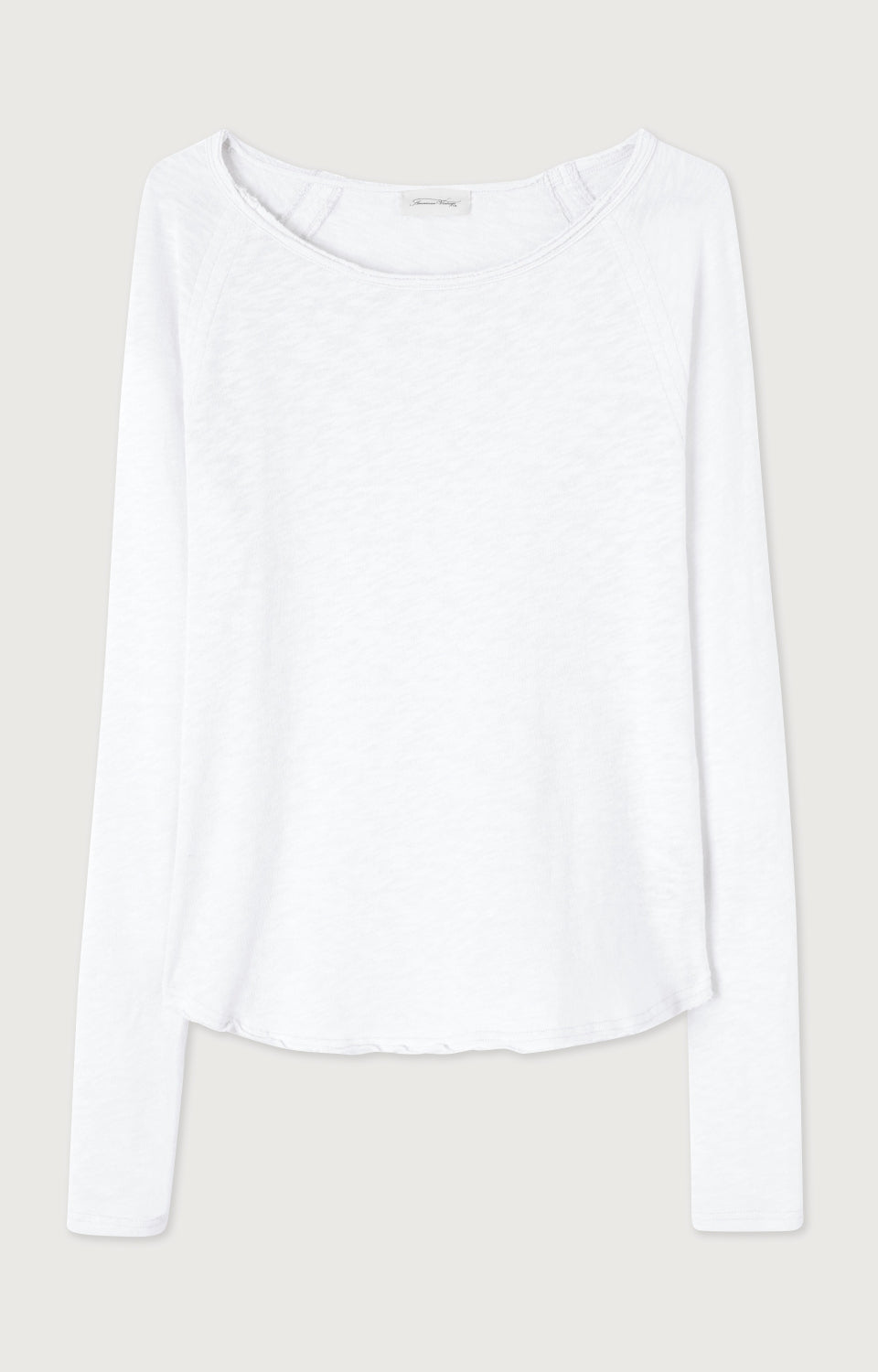 Women's Long Sleeve Top Sonoma Arctic Mélange American Vintage – Weiß, Frontansicht