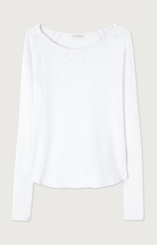 Women's Long Sleeve Top Sonoma Arctic Mélange American Vintage – Weiß, Frontansicht