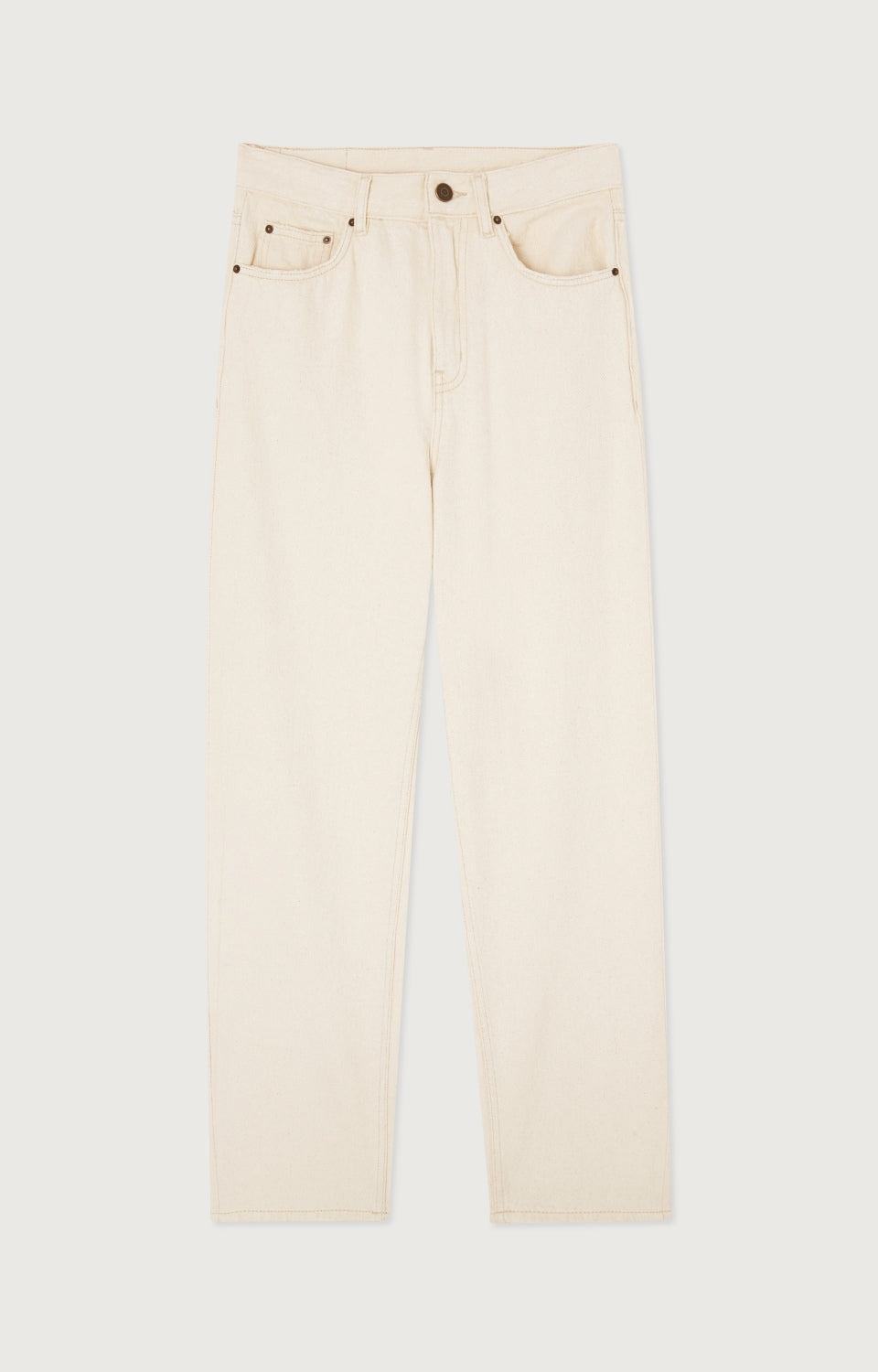 Women's Straight Jeans Tineborow Ecru – Vorderansicht