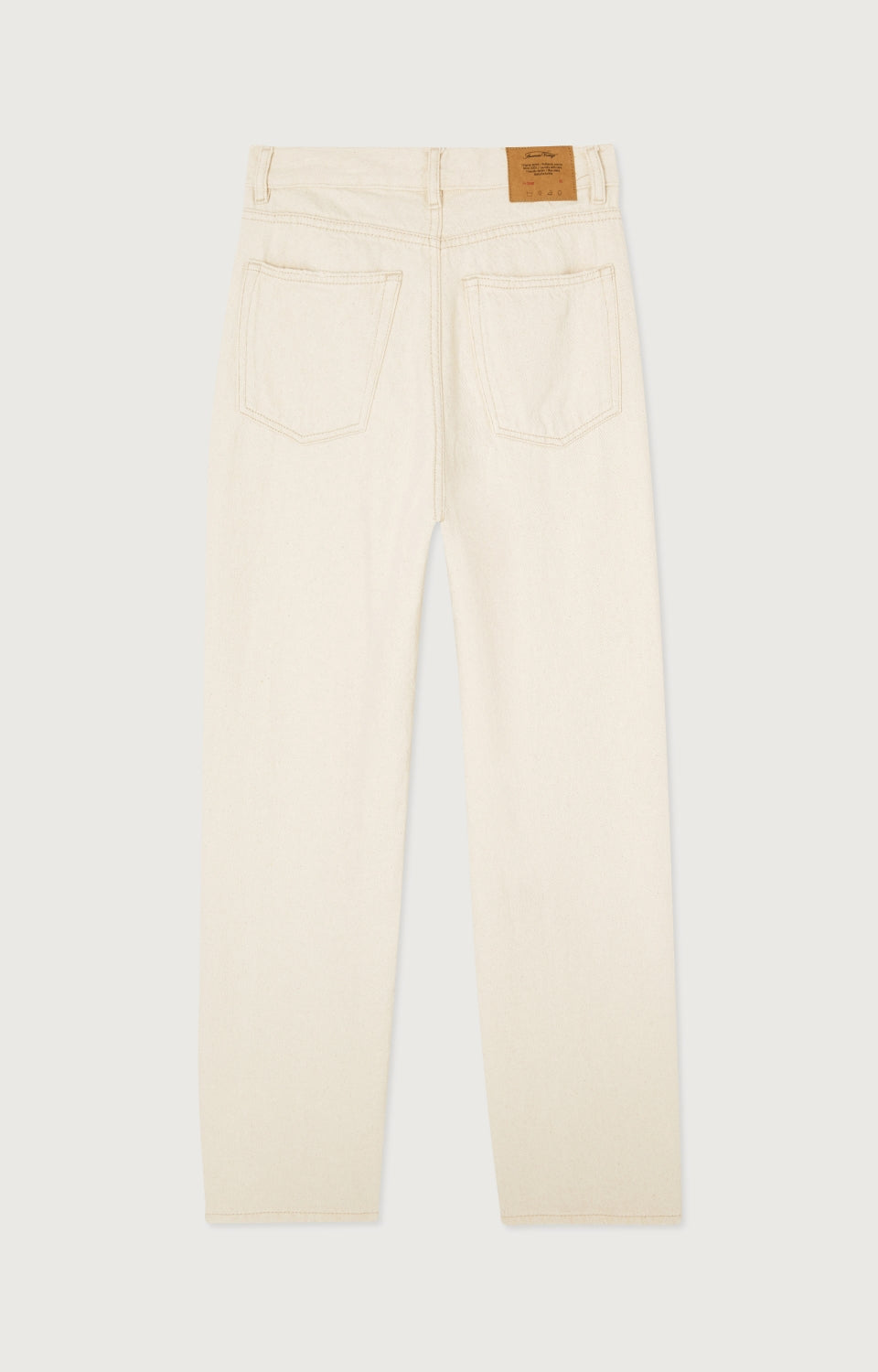Women's Straight Jeans Tineborow Ecru – Rückansicht