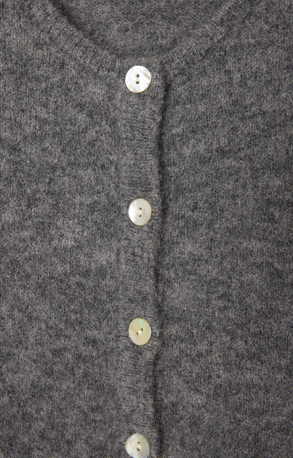 Women's Cardigan Vitow Steel Mélange – Knopf-Detail