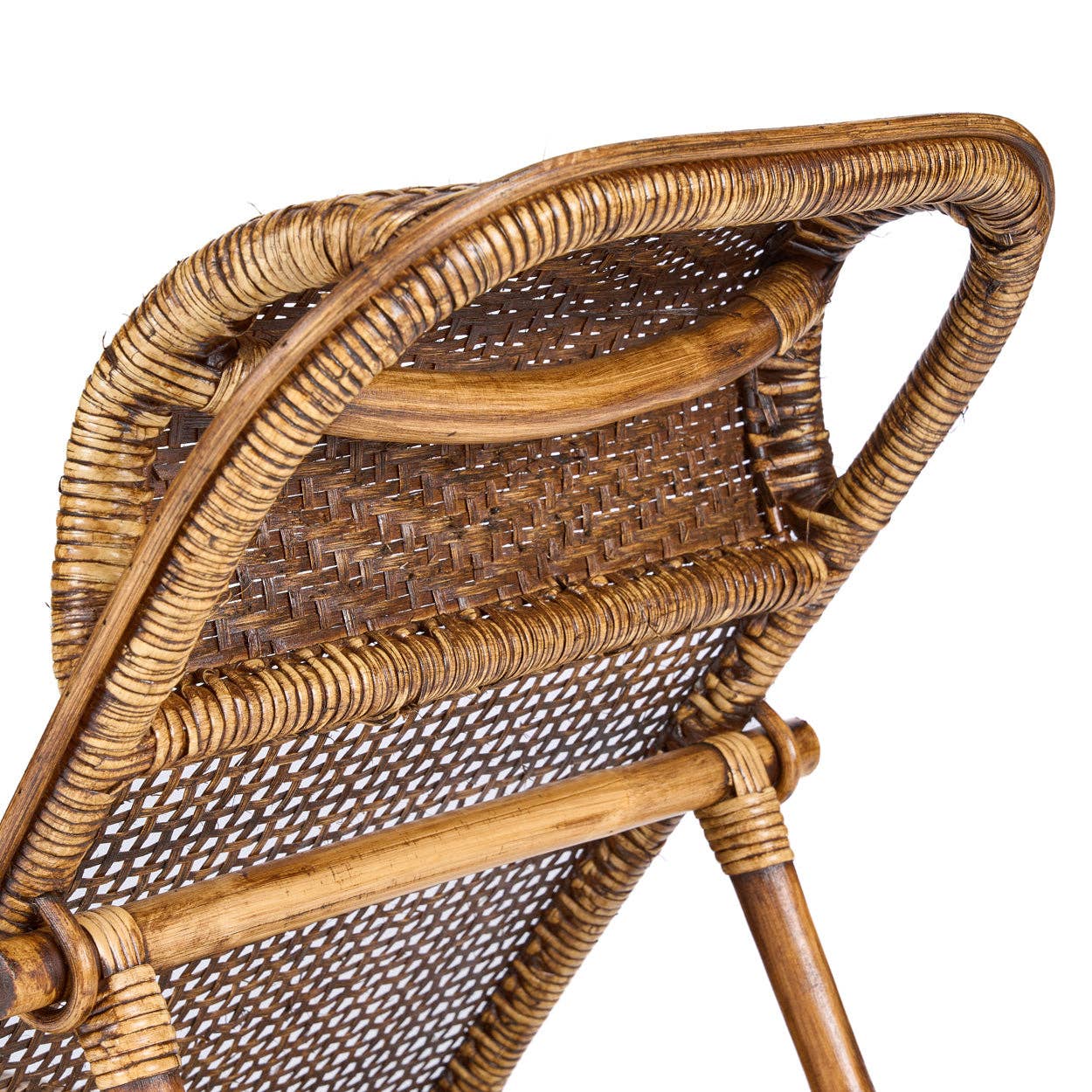 Der Rattan-Bodenlieger - Dunkles Walnuss