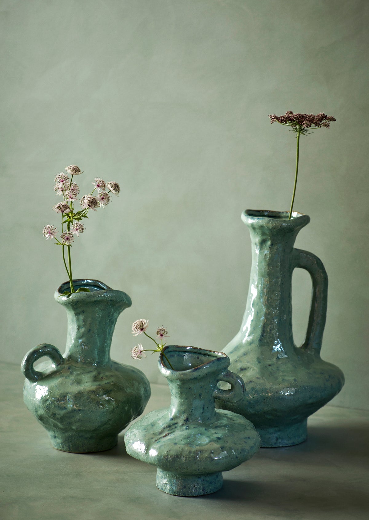Madam Stoltz STONEWARE VASE – Light Green