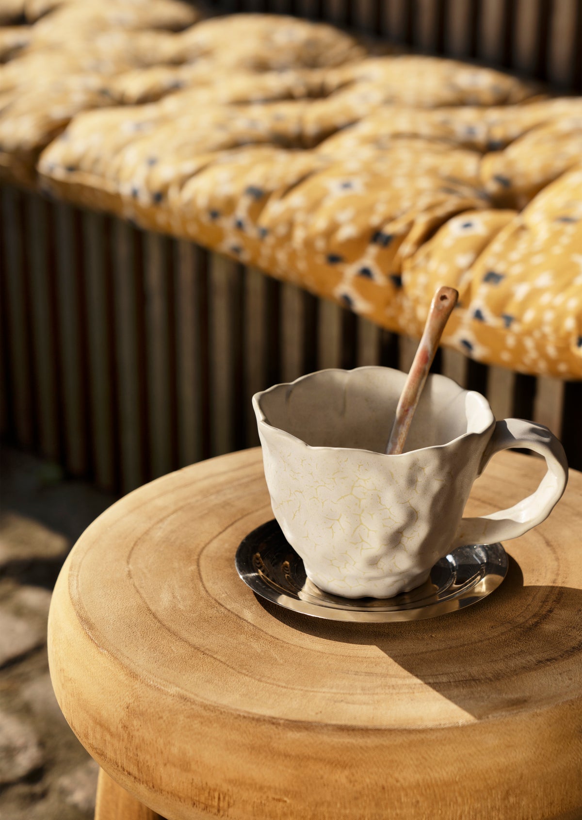 Madam Stoltz STONEWARE SERVING SPOON